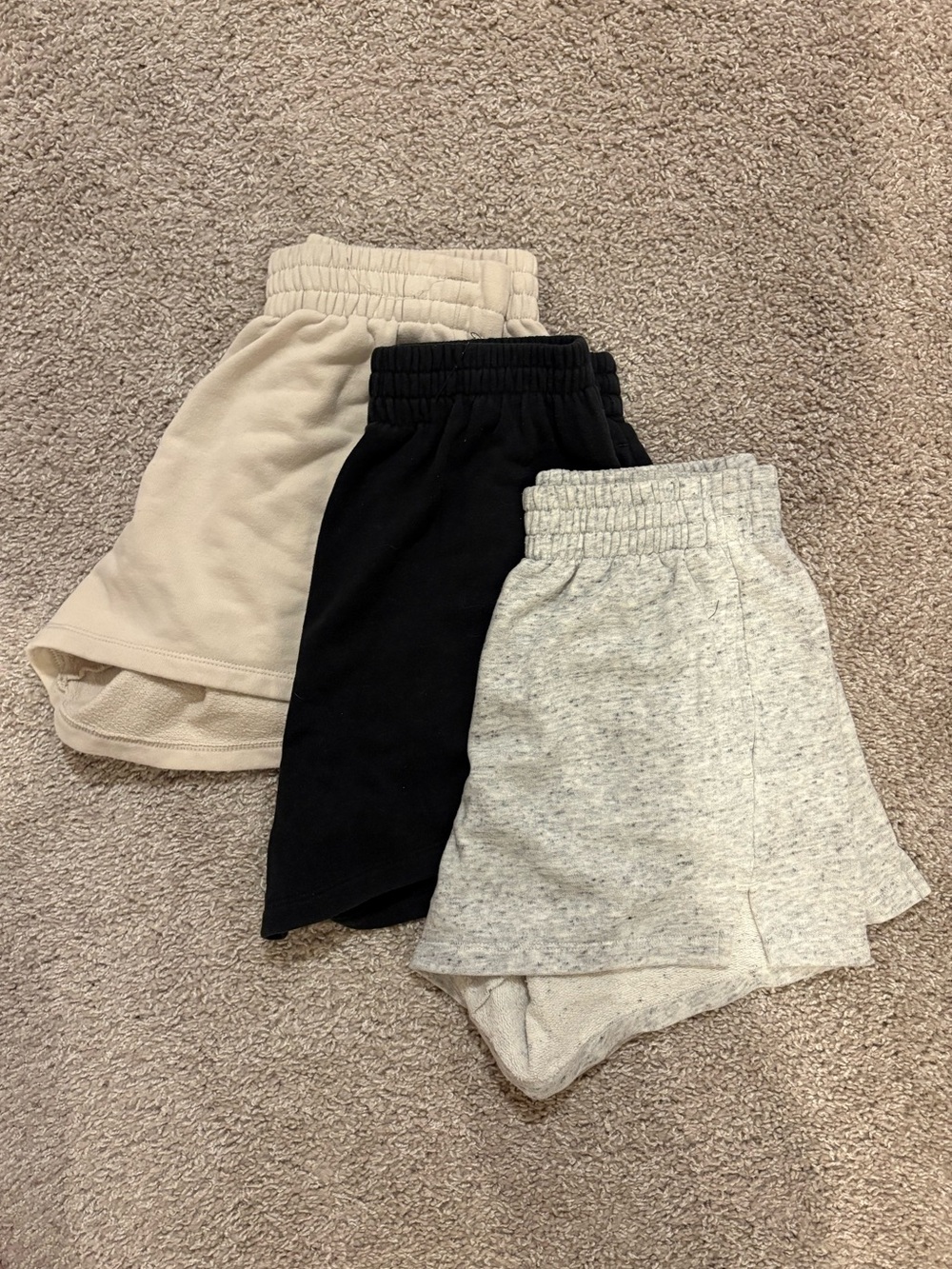 3 pairs of Abercrombie Sunday Shorts